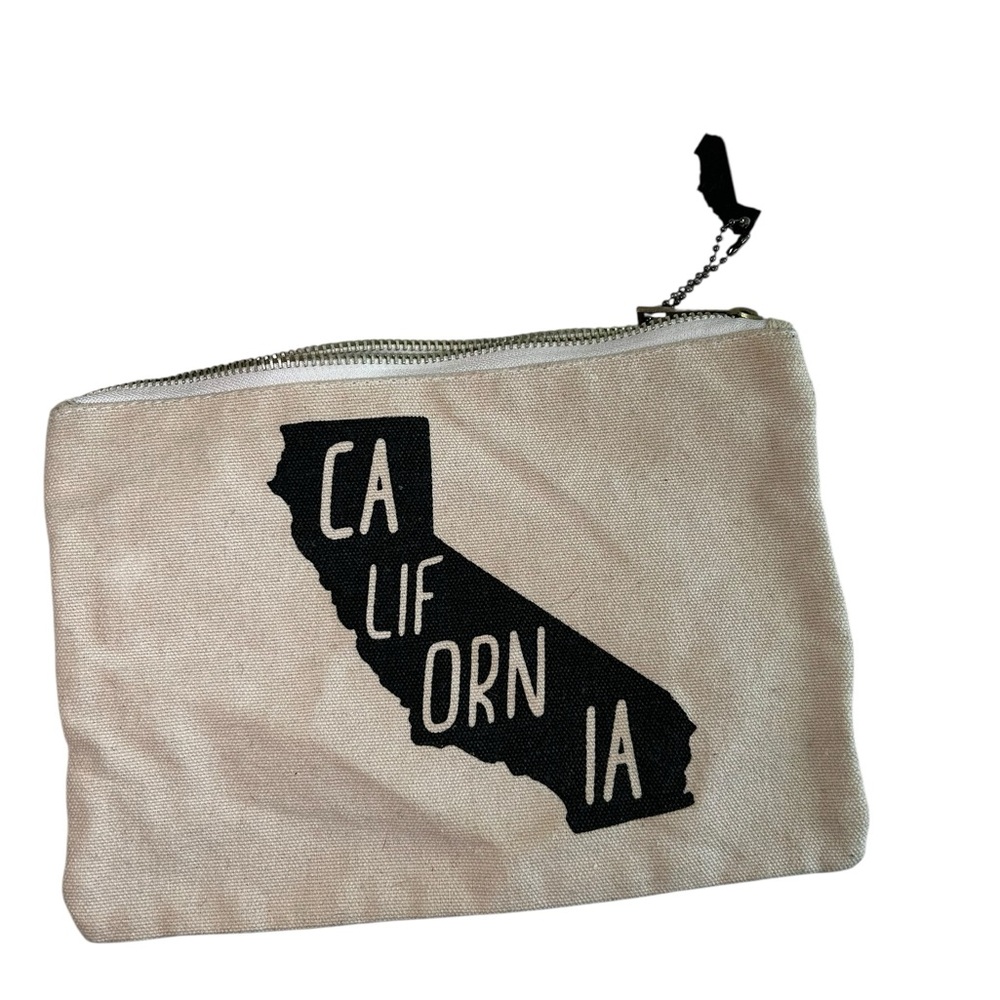 California Canvas Makeup Pouch Zip Up
